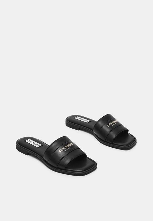 Steve Madden - Ashten slide - black leat