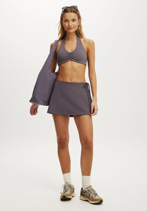 Cotton On - Active wrap skirt with tie- violet grey