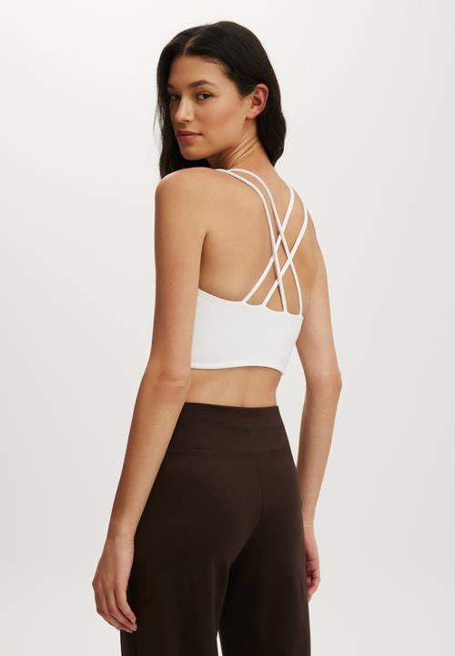 Cotton On - Active Bonded Strappy Tank - White