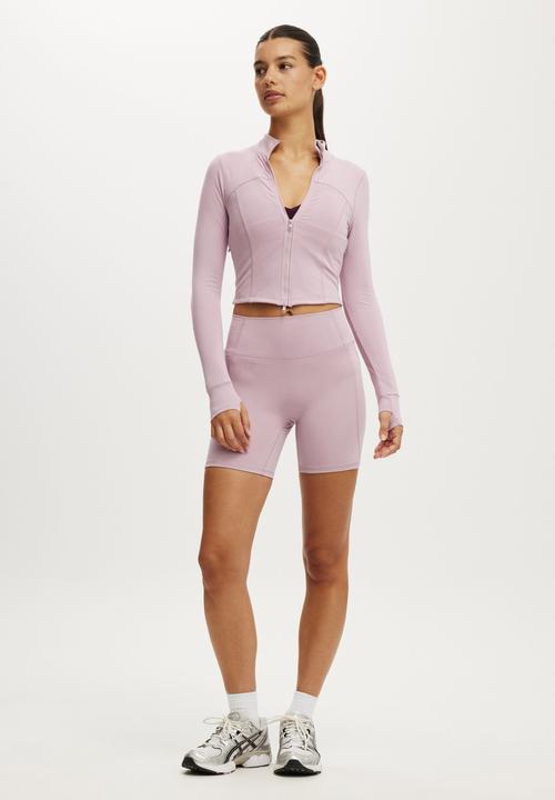 Cotton On - Ultra Soft Contour Long Sleeve Zip Through - Violet Dawn