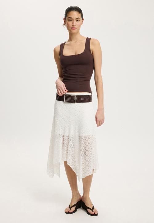 Cotton On - Hold me scoop tank - dark oak