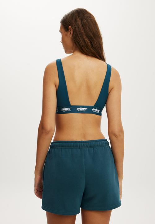 Cotton On - Plush Essential Gym Short - Tidal Teal