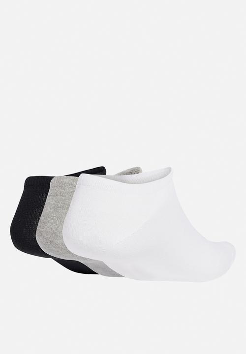 adidas Originals - LINER SOCKS 3Pk - White/medium grey heather/black