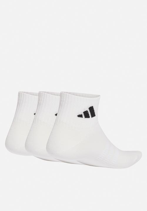 adidas Originals - Thin&Light Ankle Socks 3pk - White/white/black