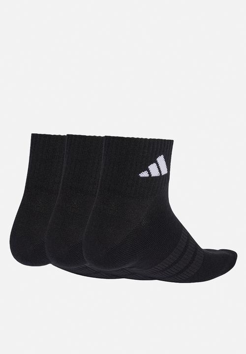 adidas Originals - Thin & Light Ess Ankle Sock  3Pk - Black/black/white