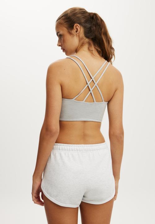 Cotton On - Active Bonded Strappy Tank - Grey Marle