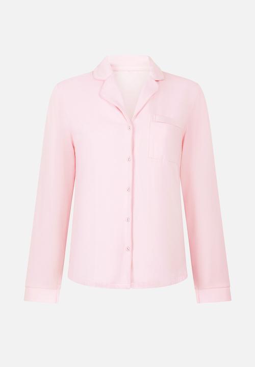 Hunkemoller - Jacket long sleeve jersey essential - pink