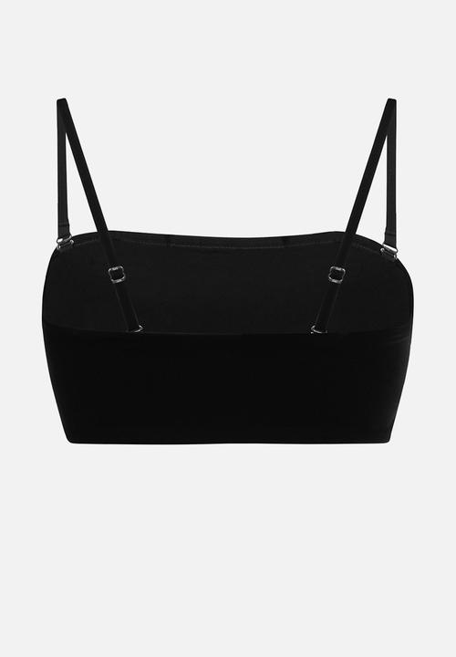 Hunkemoller - Smooth bandeau bralette - caviar