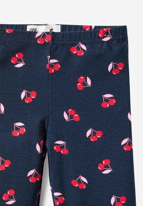 Cotton On - Huggie Tights - Squid Ink/Cherries