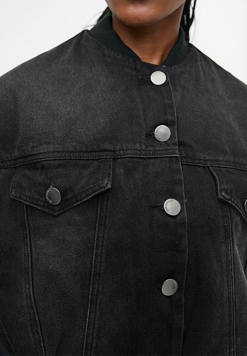 Superbalist - Denim nylon bomber - black