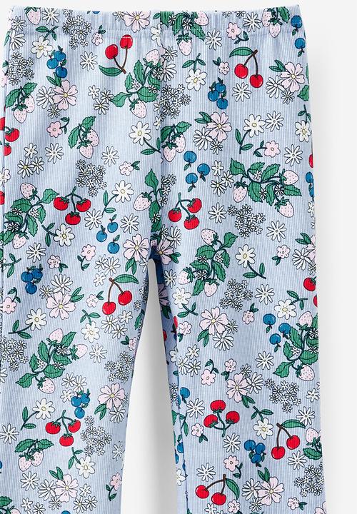Cotton On - Francine Flare Pant - Dawn Blue/Floral