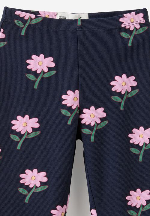 Cotton On - Francine Flare Pant - Squid Ink/Floral