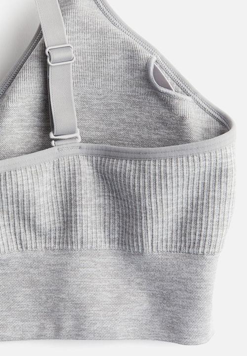 H&M - Seamless medium support sports bra in drymove™ - grey marl