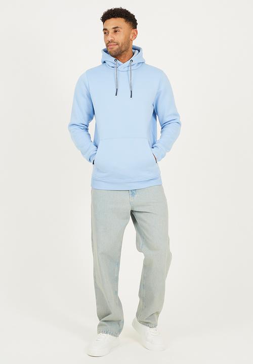 Hoodie With Cross Over Hood - Cloud Blue