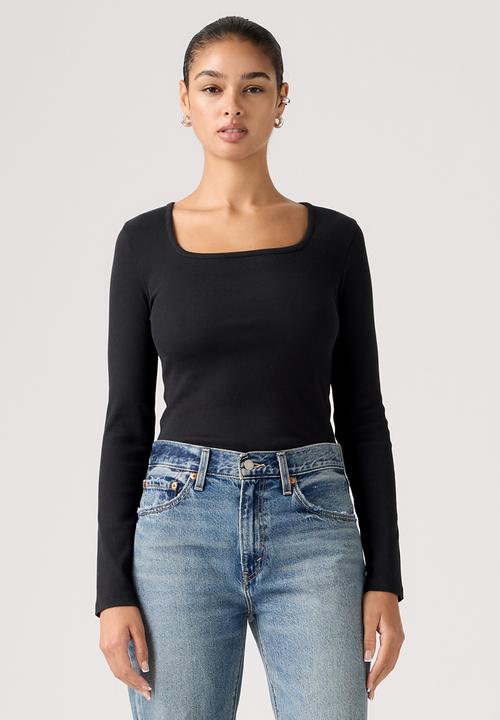Levi’s® - Essential square  neck long sleeve - anthracite night rib