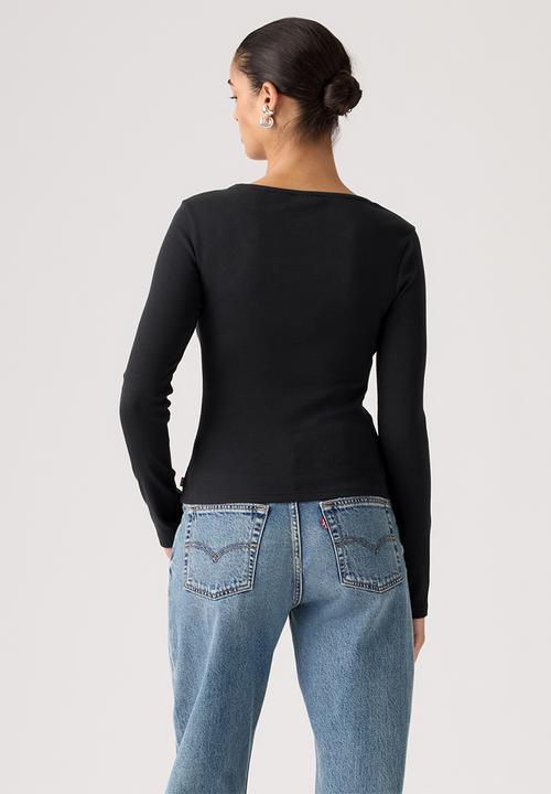 Levi’s® - Essential square  neck long sleeve - anthracite night rib