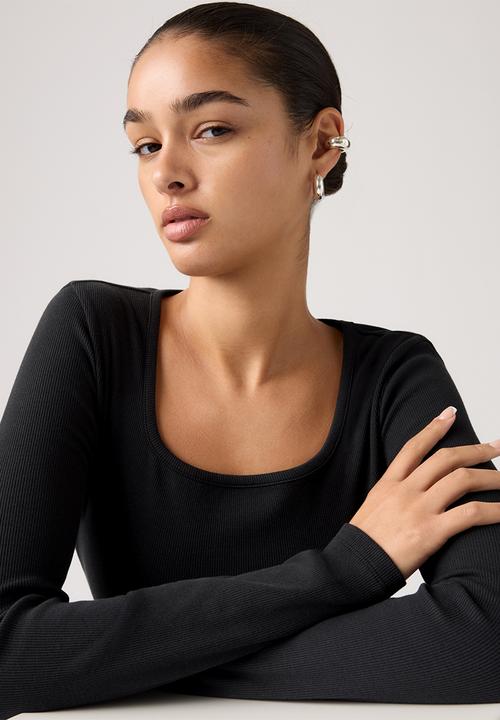 Levi’s® - Essential square  neck long sleeve - anthracite night rib
