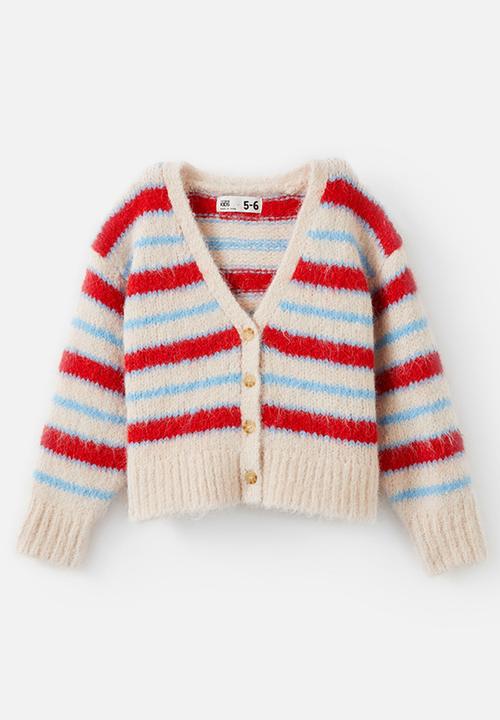Cotton On - Vera vee neck cardigan - oatmeal marle/stripe