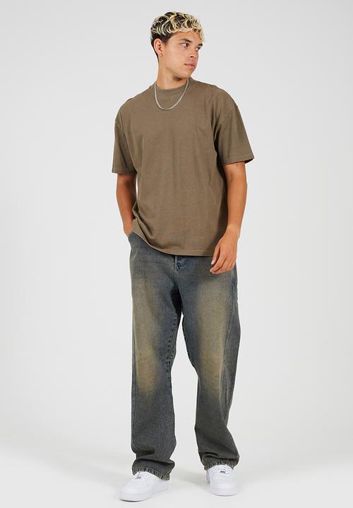 Brave Soul - Oversized Fit T-Shirt - Taupe Wash