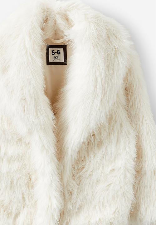 Zoe faux fur jacket - dark vanilla
