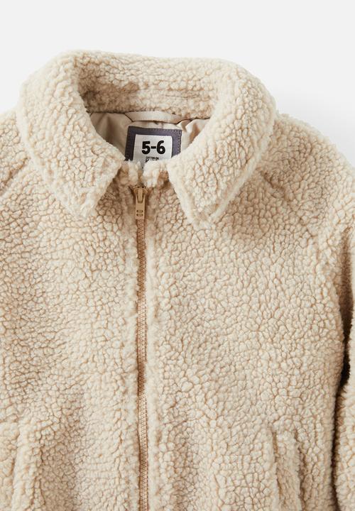 Cotton On - Teddy bomber jacket - rainy day