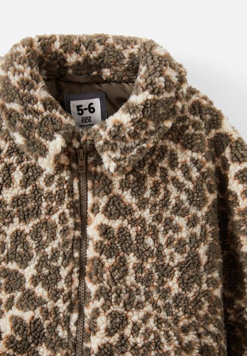 Cotton On - Teddy bomber jacket - summer leopard