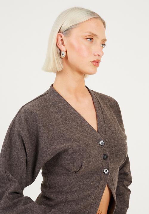 Brave Soul - Ladies Long Sleeve Button Down - Grey