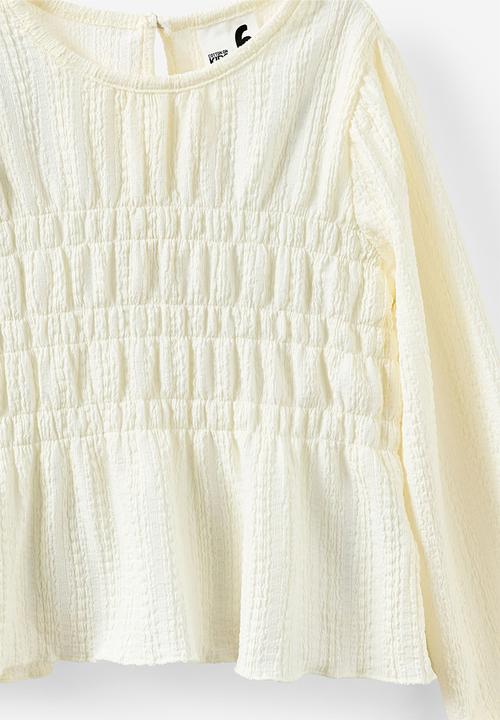 Cotton On - Luna Long Sleeve Top - Vanilla