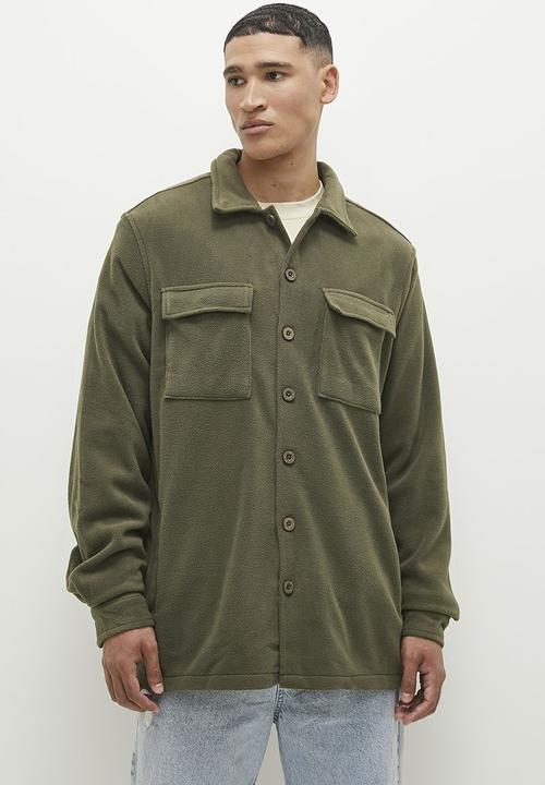 Brave Soul - Fleece Shirt - Khaki