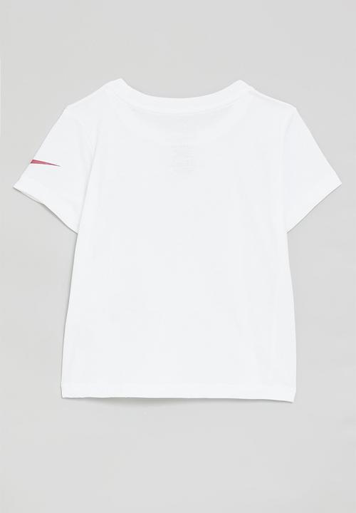 Nike - Nike swoosh on pointe graphic tee - white