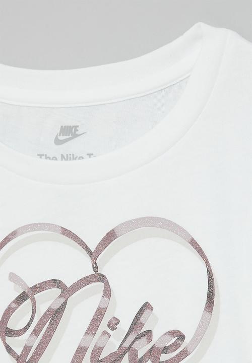 Nike - Nike swoosh on pointe graphic tee - white