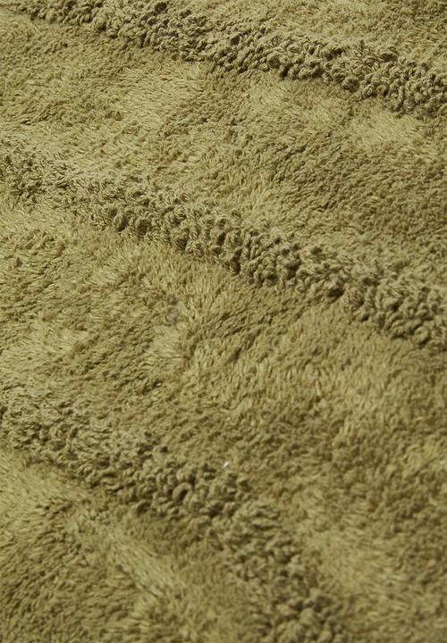 Sixth Floor - Handwoven cotton bathmat - olive