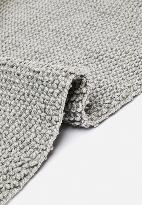 Sixth Floor - Handwoven cotton bathmat - grey