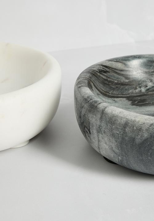 Sixth Floor - Small Trinket Bowls Set of 2 - Grey & White