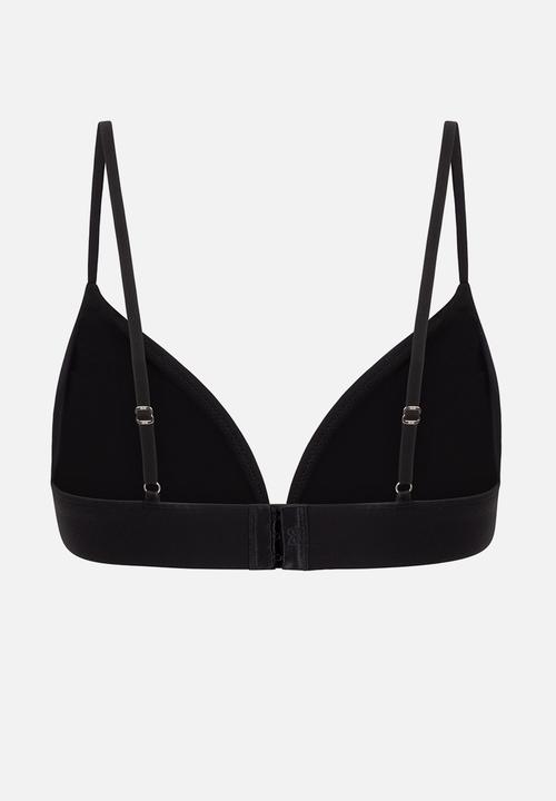 Hunkemoller - Smooth triangle bralette - black