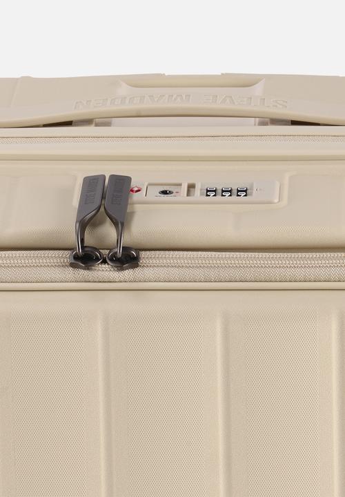 Steve Madden - Manhattan Large Jet Set Luggage - Cream