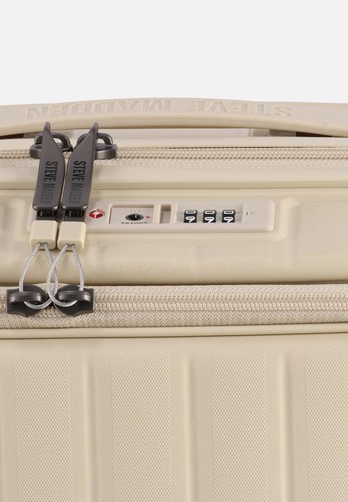 Steve Madden - Manhattan Small Jet Set Carry on Luggage - Cream