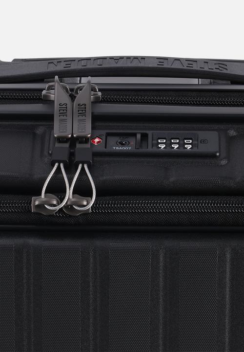 Steve Madden - MANHATTAN JET SET BLACK LUGGAGE - CARRY ON 54cm