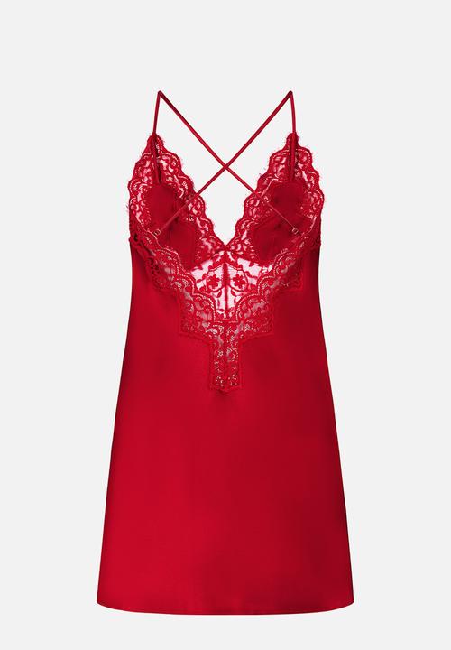 Hunkemoller - Sd satin mya - chilli pepper