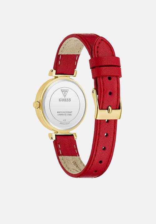 GUESS - Array Ladies Analog Watch - Red/Gold