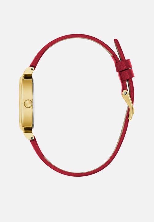 GUESS - Array Ladies Analog Watch - Red/Gold