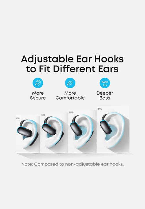 soundcore - Soundcore AeroFit 2 AI Assistant Open-Ear Earbuds - Black