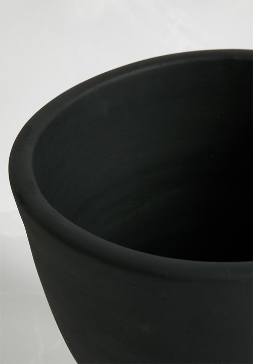 Sixth Floor - Terracotta Bowl/Planter - Black