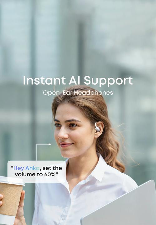 soundcore - Soundcore AeroFit 2 AI Assistant Open-Ear Earbuds - White