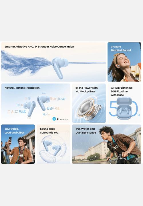 soundcore - Soundcore P31i Earbuds - Sky Blue