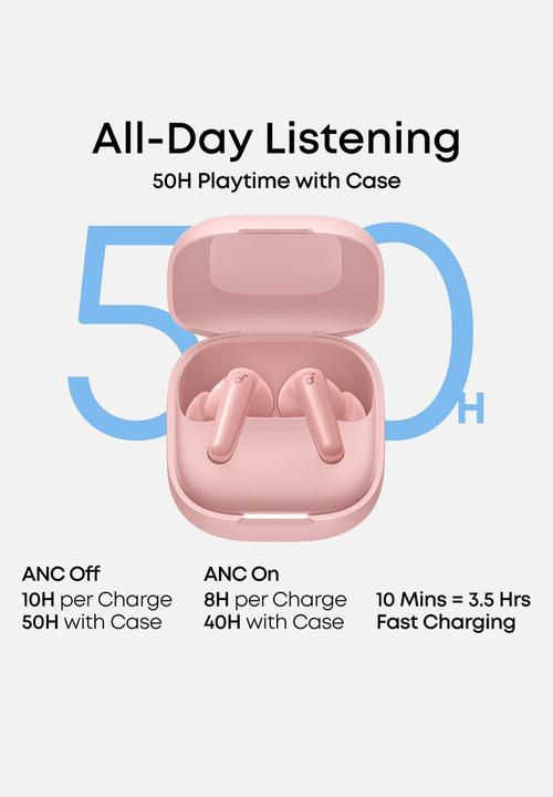 soundcore - Soundcore P31i Earbuds - Pink