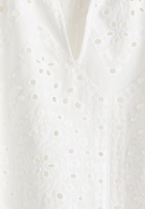 H&M - Broderie anglaise blouse - white