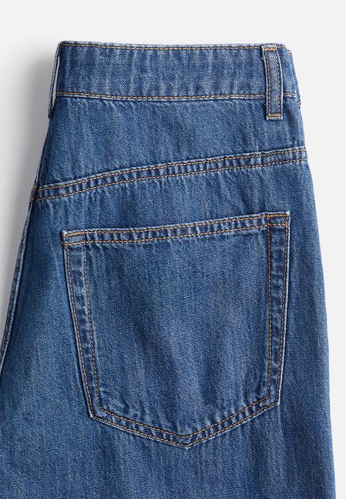 H&M - Wide high cropped jeans - denim blue