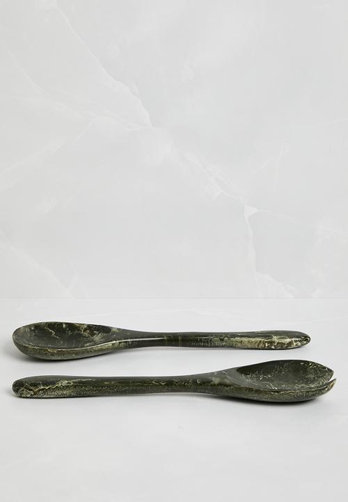Sixth Floor - Resin Serving Spoons Set of 2 - Black
