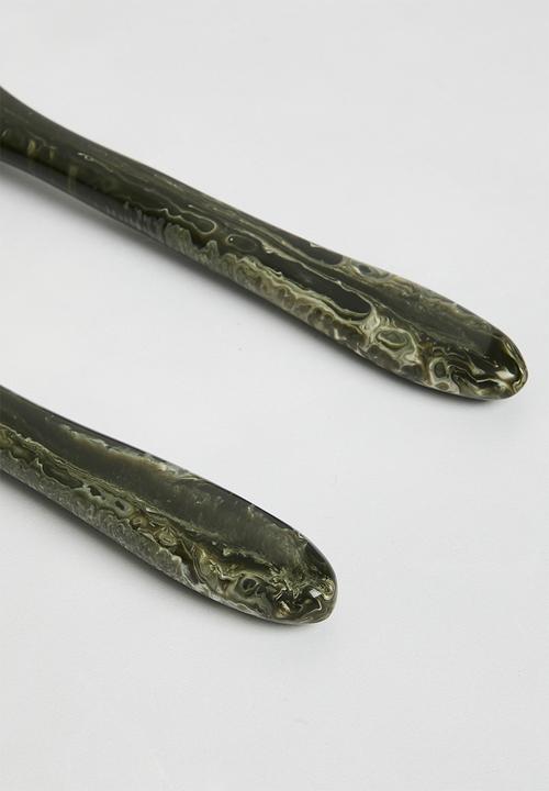 Sixth Floor - Resin Serving Spoons Set of 2 - Black